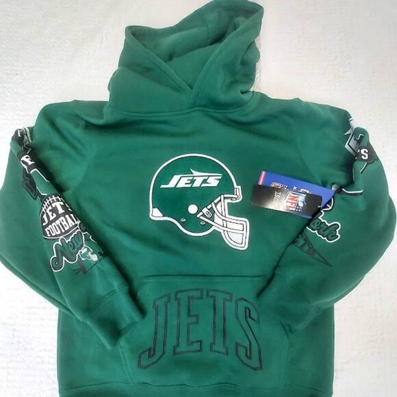NFL New York Jets Youth Hoodie 10/12 Green Ultra Game Team Apparel Go Green New - Picture 1 of 10